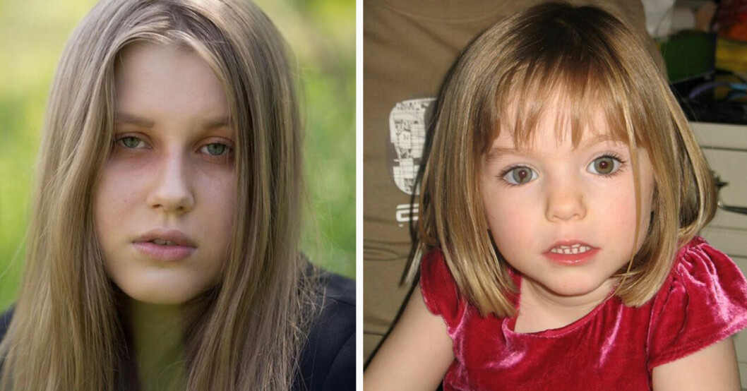 Julia Wendell och en gammal bild på Madeleine McCann, 3. Julia Wendell och en gammal bild på Madeleine McCann, 3.