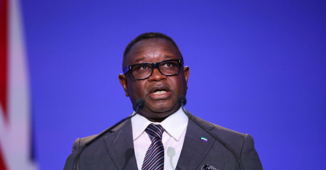 Julius Maada Bio har återvalts som president. Arkivbild. Sierra Leones president återvald – fuskanklagas