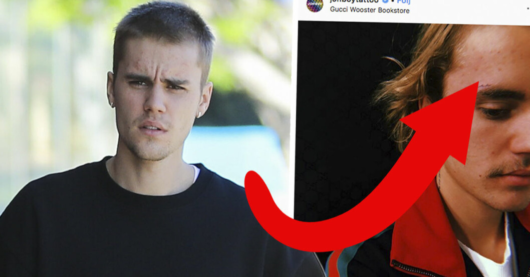 Justin Biebers ansiktstatuering kritiseras av fansen.