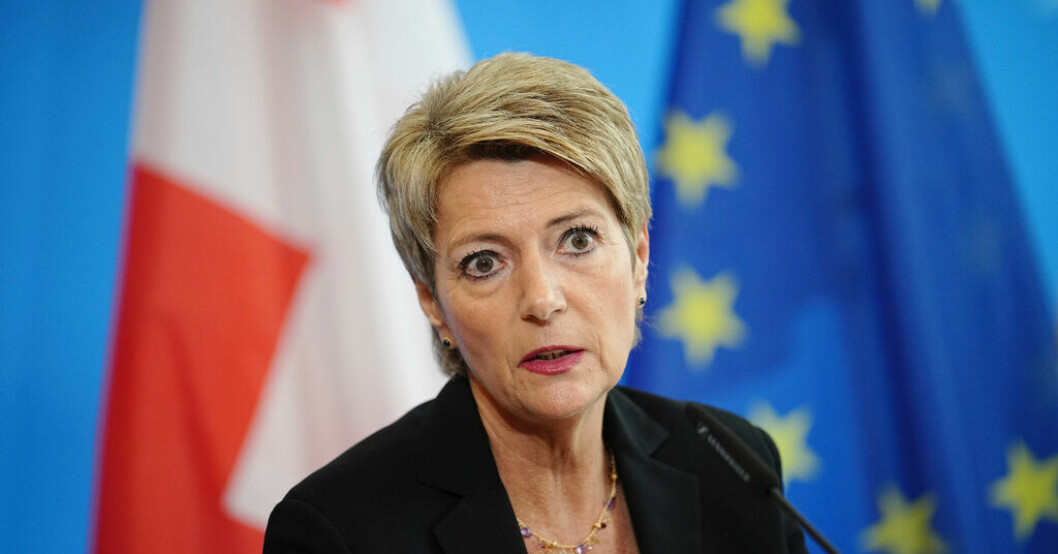 Karin Keller-Sutter, finansminister i Schweiz. Arkivbild. Minister: Schweiz ekonomi hade kollapsat