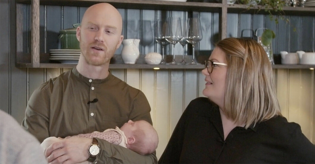 Karolina Ekberg och Robin Gunnarsson. <strong>Foto: SVT.</strong> Karolina Ekberg och Robin Gunnarsson i Husdrlömmar 2020.