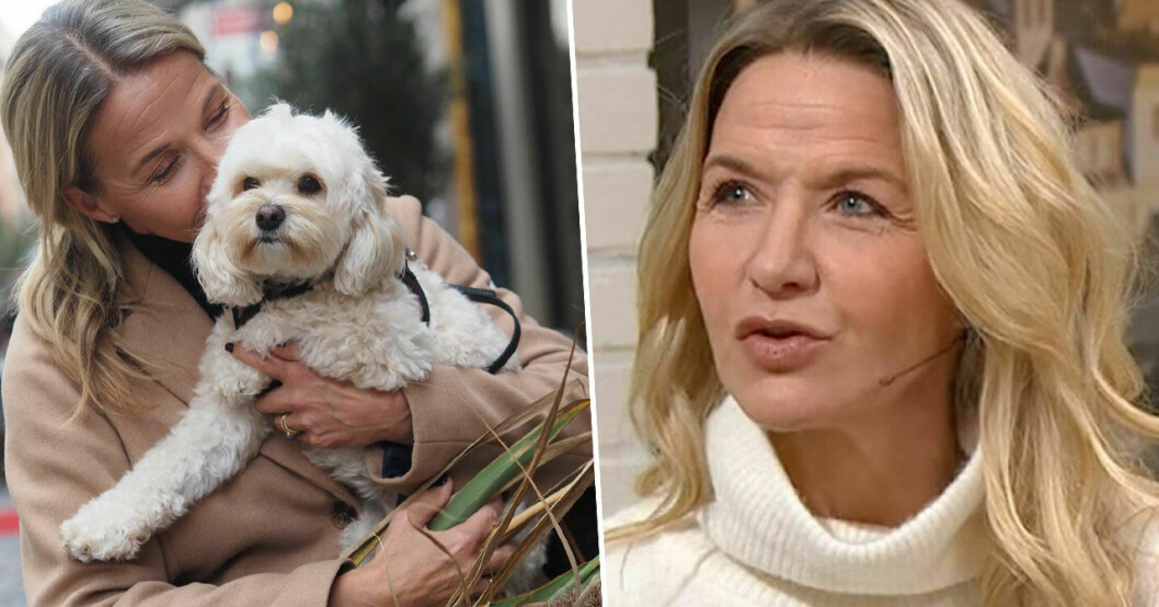 Kristin och hunden Minoo.