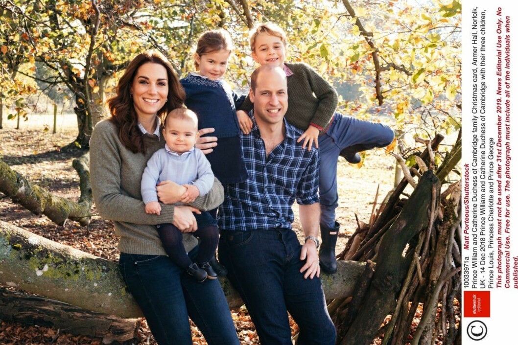 Kate Middleton och prins William har inga problem att visa upp barnen Charlotte, George och Louis. Kate Middleton och prins William sitter på ett träd med sina barn