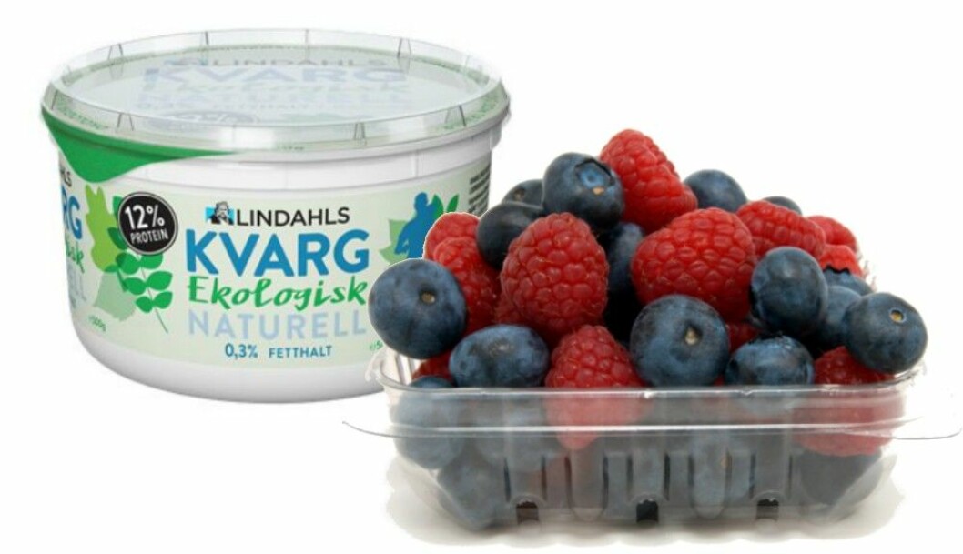 Måns superdiet består just nu av enbart av proteinrik kvarg och bär. kavrg