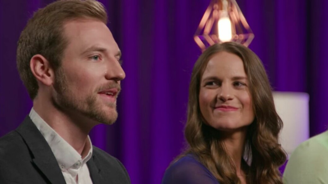 Kelly Chase och Kenny Barnes i Love is blind – The Reunion. FOTO: Netflix Kelly Chase och Kenny Barnes i Love is blind – The Reunion.