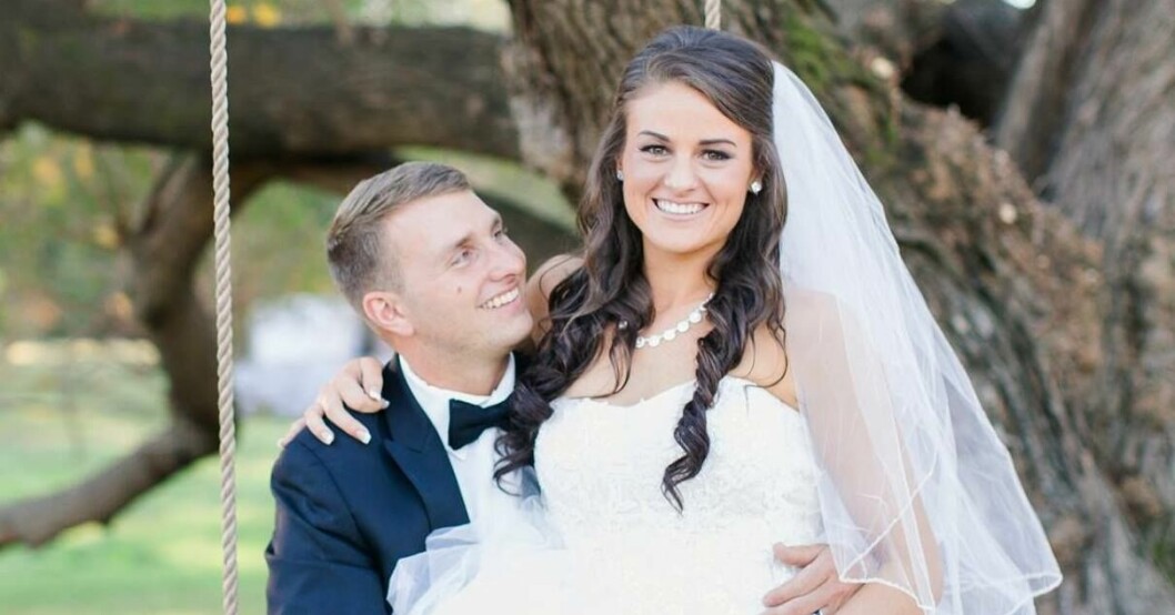 Kelsi och Kyle gifte sig 2016 och visste redan då att de ville ha barn tillsammans. Kelsi och Kyle på sin bröllopsdag.