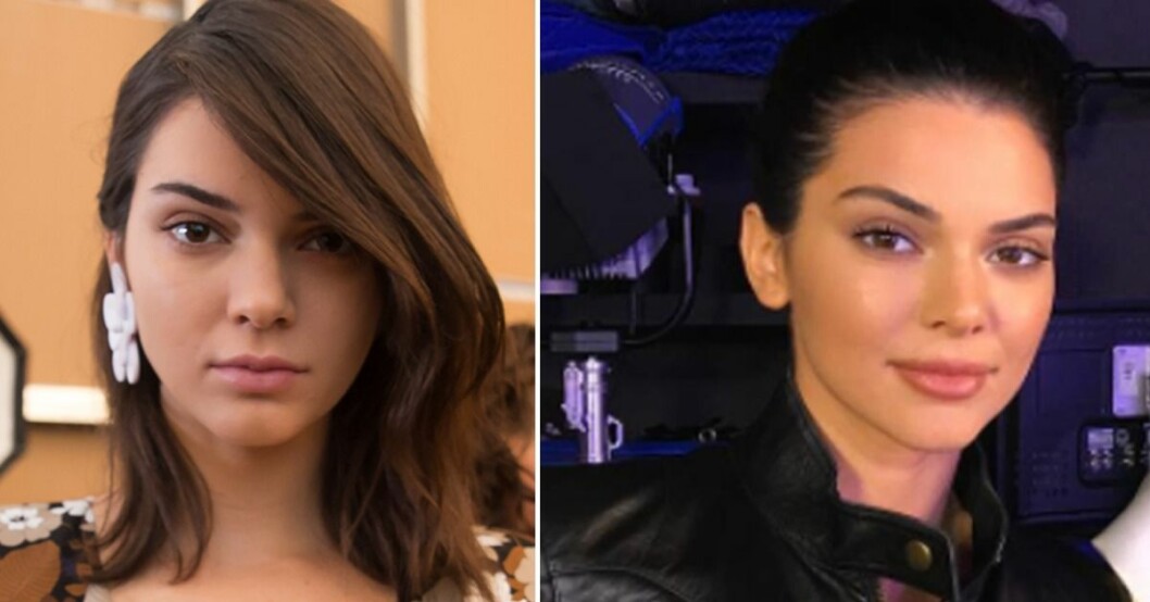 Första bilden på Kendall är från september och den högra från nu, i november. kendalldanu