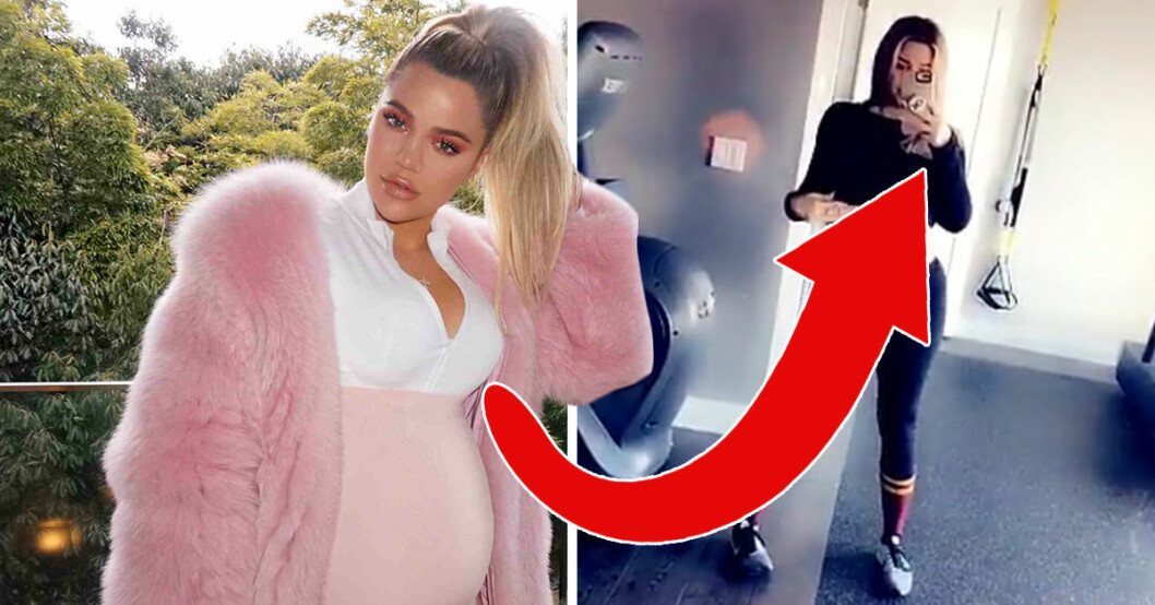 Khloé Kardashian visar upp sin kropp efter graviditeten med dottern True.