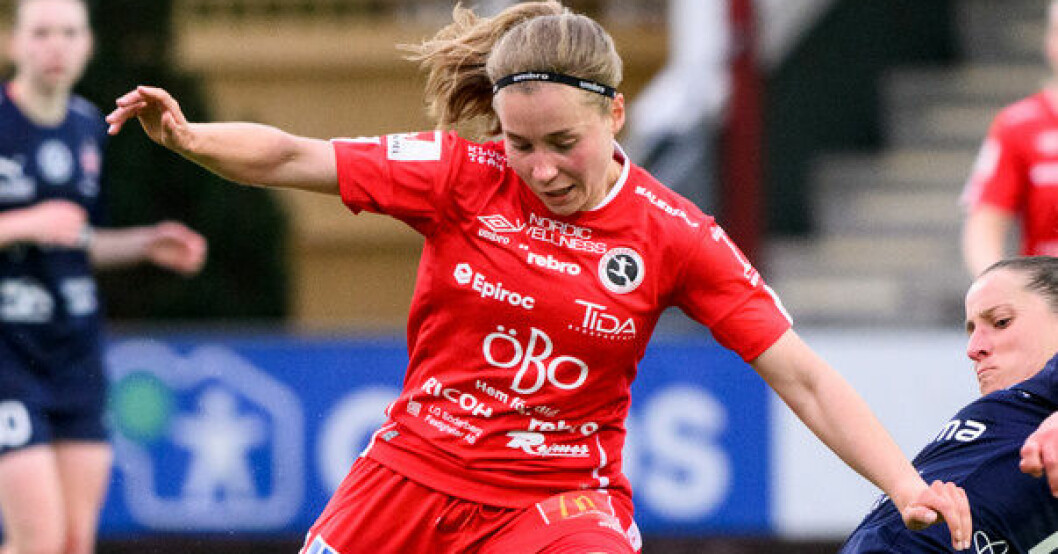 Kif Örebros Heidi Kollanen gjorde fyra mål i första halvlek och avgjorde i princip på egen hand matchen mot IFK Kalmar. Arkivbild. Kollanens show – gjorde fyra mål på 25 minuter
