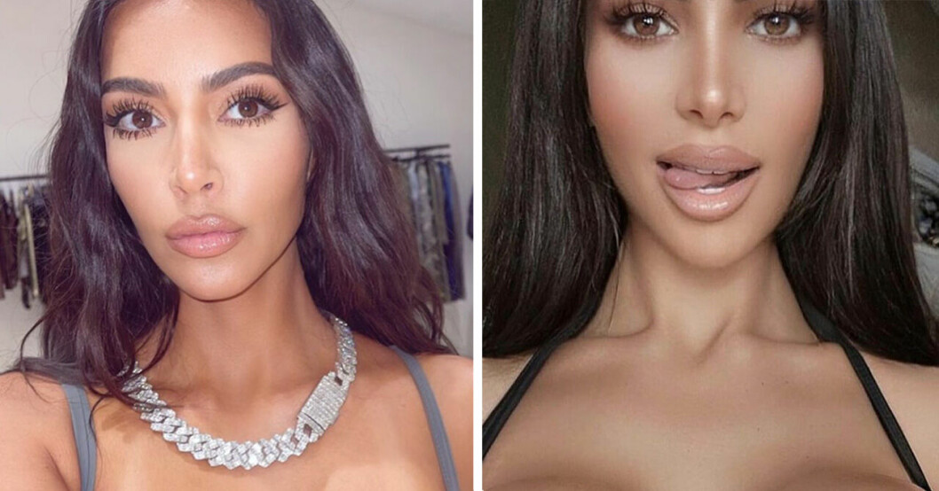 Kim Kardashian till vänster och Christina Ashten Gourkani till höger.