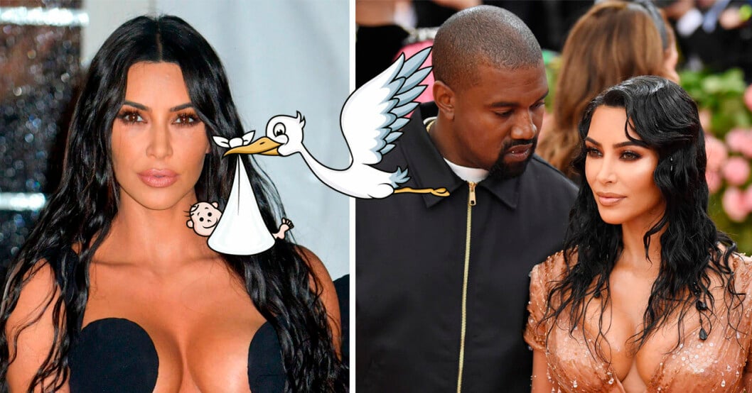 Kim Kardashian och Kanye west barn nummer fyra