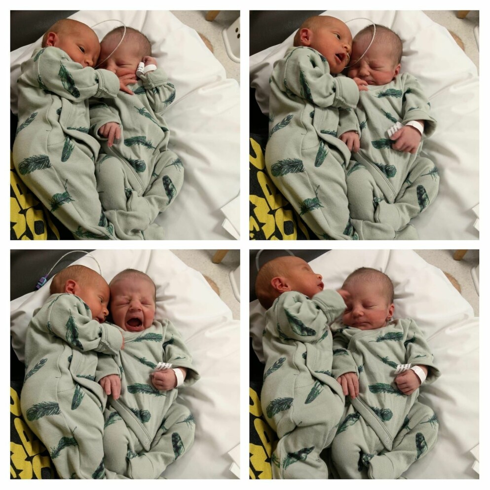 Patrick och Leo vägde 2,7 respektive 1,9 kilo vid födseln. Anledningen till viktskillnaden berodde på att Kimberley blev gravid med Leo senare. Patrick och Leo