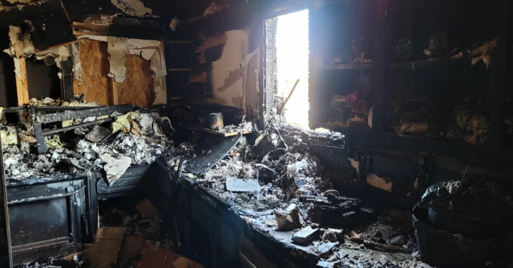 Familjen Sims hus i Tennessee hade inte en chans mot elden. Brody Sims hus i Tennessee