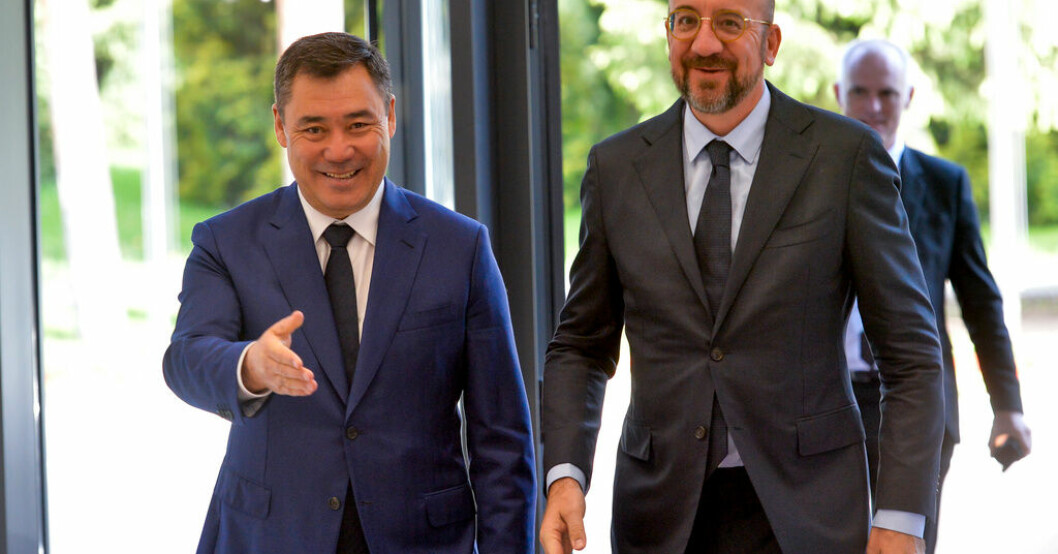 Kirgizistans president Sadyr Japarov fick nyligen besök av EU:s rådsordförande Charles Michel. 30 gripna för "kupplaner" i Kirgizistan
