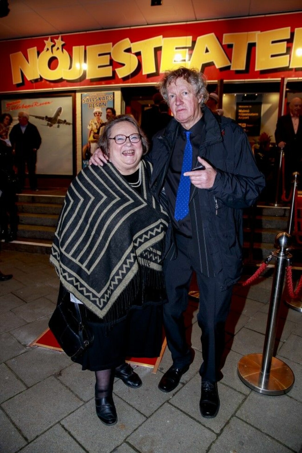 Svante Grundberg och hans Eva Örn hette Her och fru Storch i filmen. ©Fotograf Krister Hansson Malmö 20151023 Vimmel Nöjesteatern Malmö, Sälskapsresan.