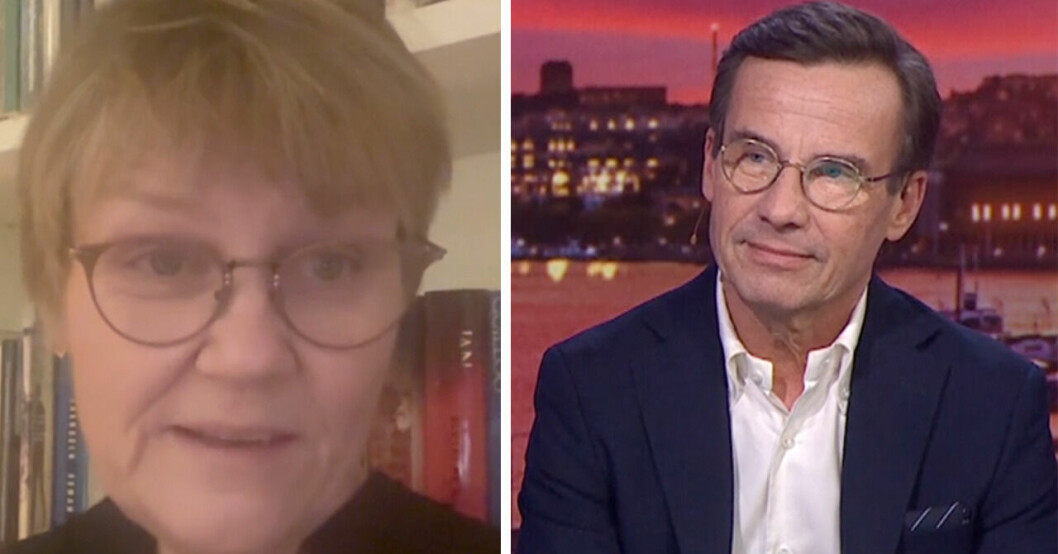 Frun Birgitta Eds privata till Ulf Kristersson i direktsändning i Efter fem