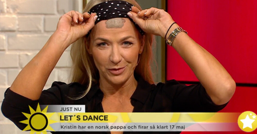 Kristin Kaspersen skadade sig under en träning inför Let’s dance. Kristin Kaspersens Let's dance-skada