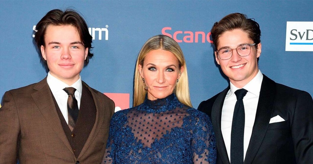 Kristin kaspersen med barnen Filip och Leon