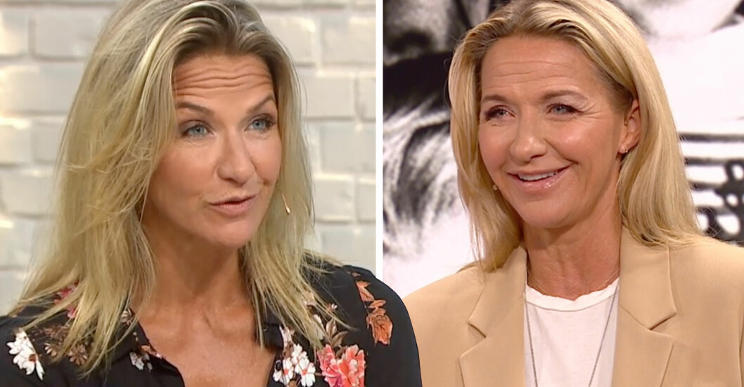 Kristin Kaspersen i blommig skjorta.