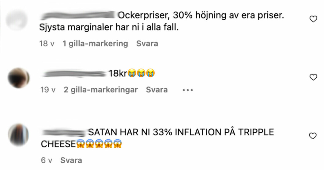 Kritiska röster från kunder på McDonald's sociala medier.