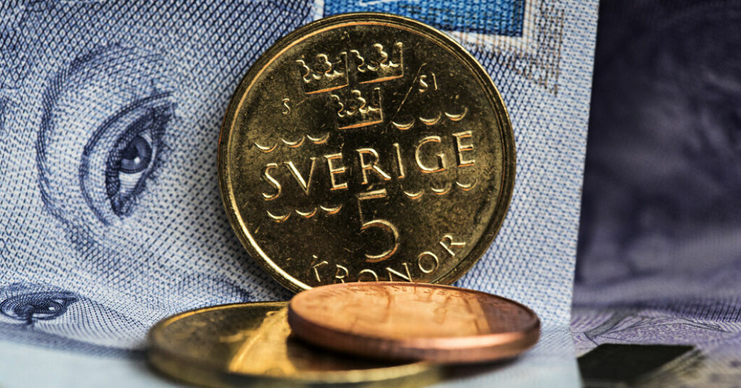 Kronan på dekis. Arkivbild. Dyraste euron sedan finanskrisen
