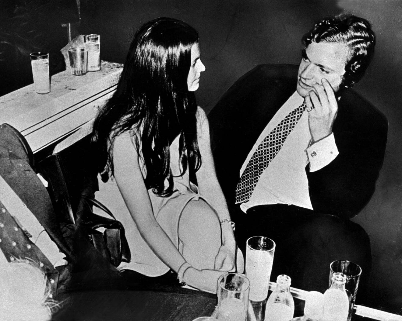 Kronprinsen Carl Gustaf och Silvia Sommerlath på nattklubben Bar Kinki i München år 1972.