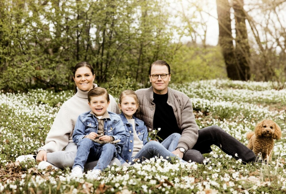 Kronprinsessan Victoria med familj. Kronprinsessan Victoria med familj på en ljuvlig sommaräng