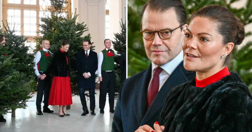 Kronprinsessan Victoria och prins Daniel på slottet