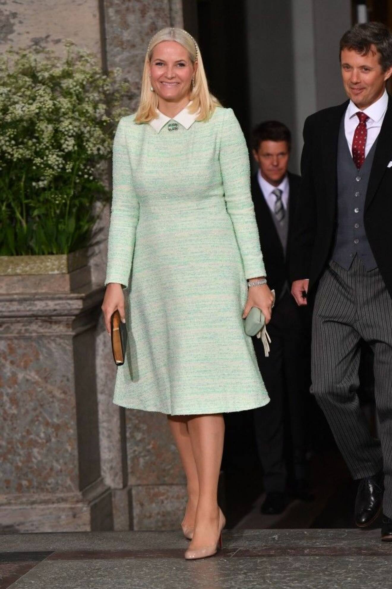 Mandatory Credit: Photo by Tim Rooke/REX/Shutterstock (5696585ag) Crown Princess Mette-Marit of Norway Prince Oscar of Sweden Christening, The Royal Palace, Stockholm, Sweden - 27 May 2016