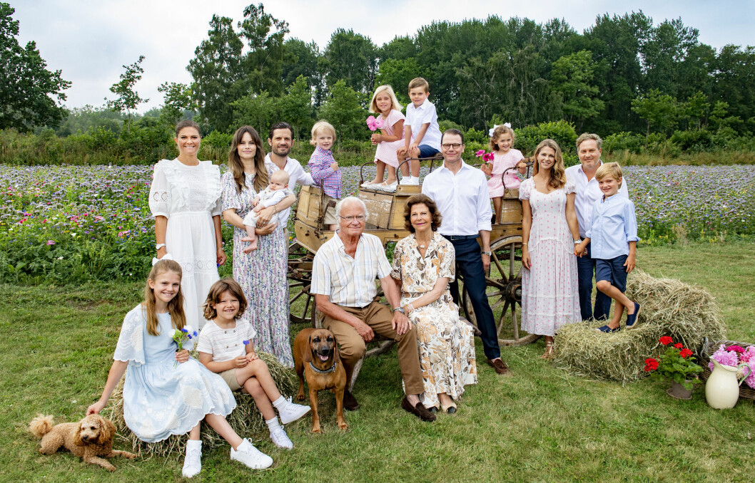 Kungafamiljen var samlad på Solliden på Öland i somras. Kungafamiljen fotograferad på Solliden på Öland i juli månad 2021