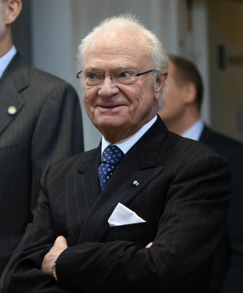 Kung Carl Gustaf. Kung Carl Gustaf i randig kostym