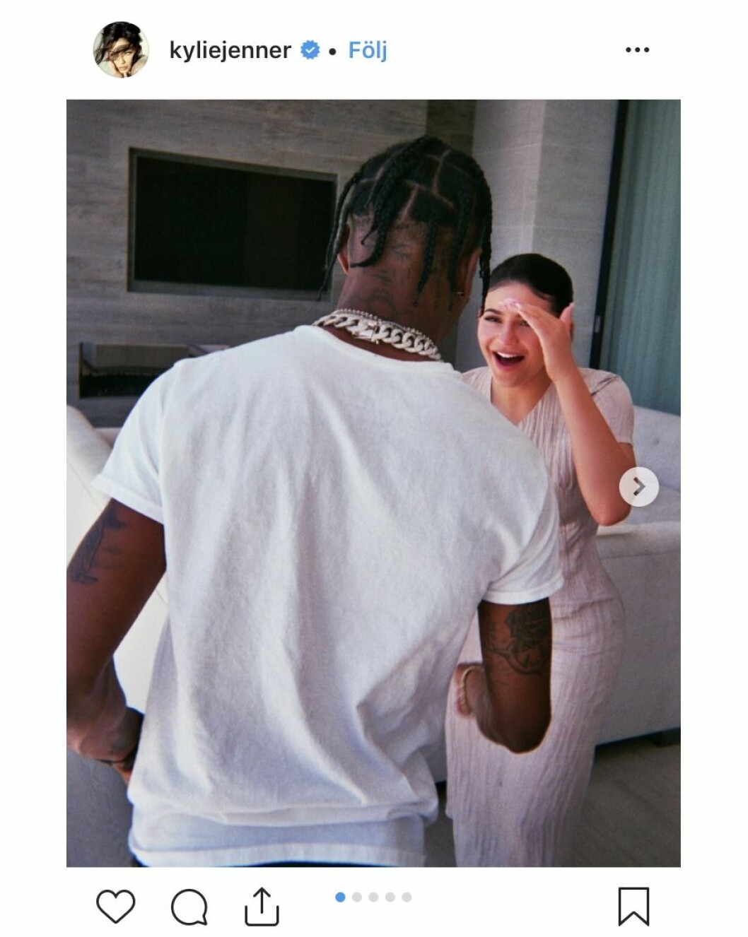 Kylie Jenners söta kärlekshälsning till Travis Scott på hans födelsedag.