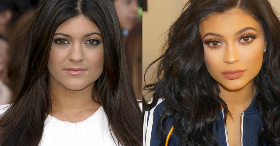 Kylie Jenner då och nu. Foto: All over Press//Instagram. kylie-jenner