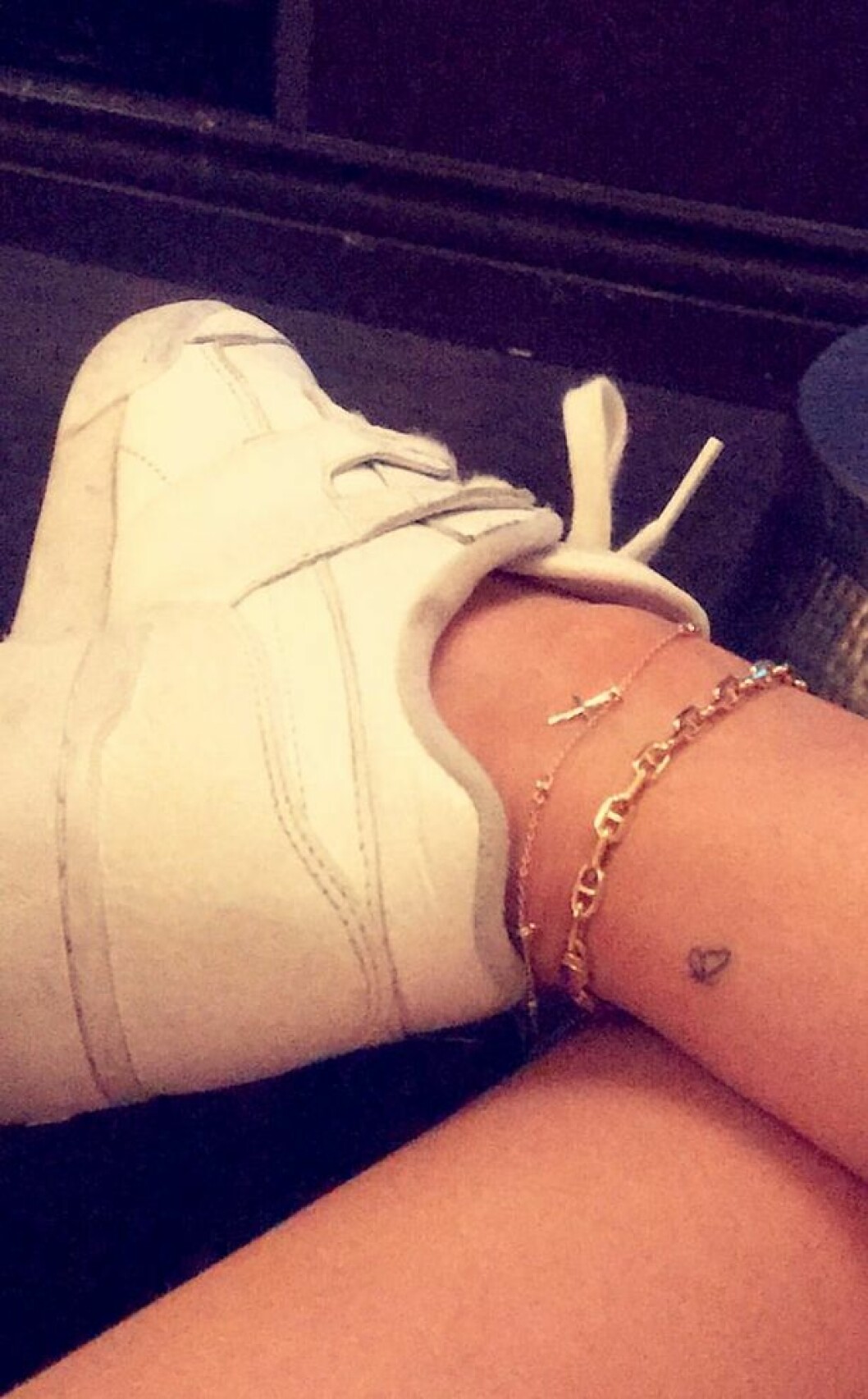 Kylie Jenner valde att tatuera in fjärilen på höger ben.