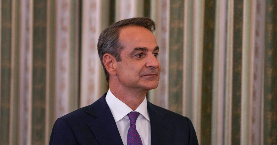 Kyriakos Mitsotakis, partiledare för konservativa partiet Ny Demokrati och grekisk premiärminister sedan 2019. Arkivbild Grekiskt löfte att återbetala skuld i förtid