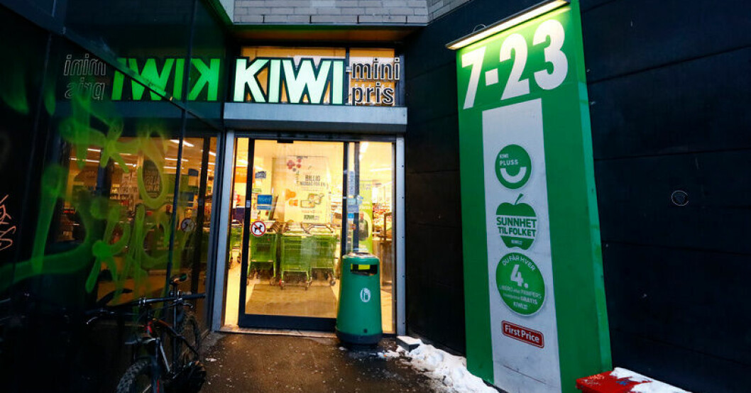 Lågpriskedjan Kiwi pressade matpriserna i Norge i februari. Arkivbild. Matkedjans prisstopp sänkte norska inflationen