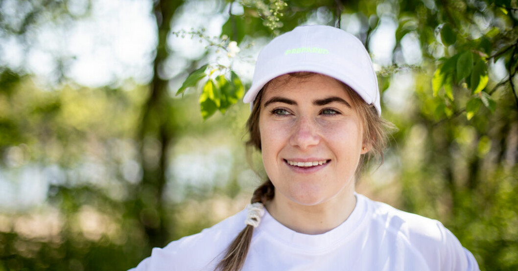 Längdskidåkaren Ebba Andersson i samband med ett evenemang i Hagaparken, Stockholm, på söndagen. Stjärnans vallaval: Vet vem jag vill ha