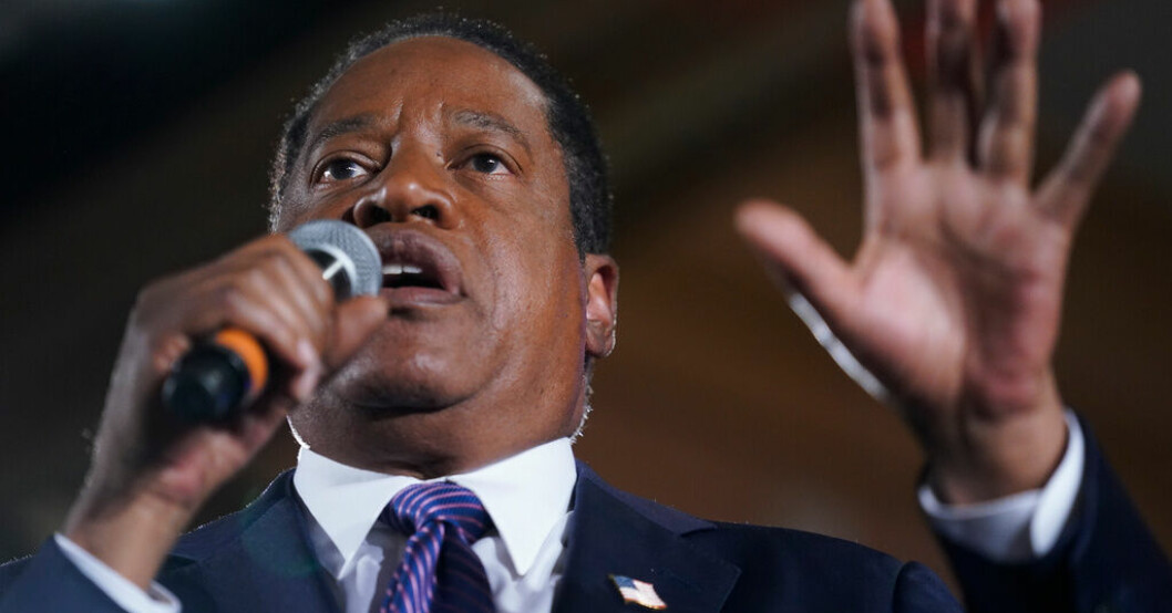 Larry Elder. Arkivbild. Radiovärden Larry Elder vill bli president