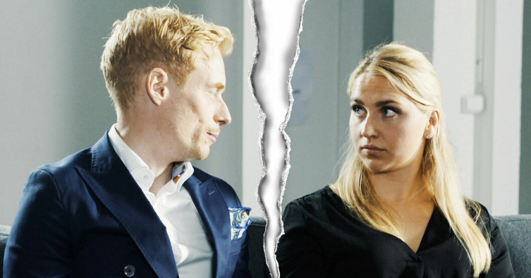 Lars och Elinor valde att fortsätta vara gifta efter programmet – men strax var det över. Lars Ekström och Elinor Sundfeldt i Gift vid första ögonkastet 2021.