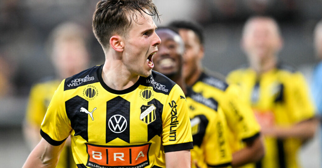 Lars Olden Larsen jublar efter sitt andra mål i Häckens seger med 4–1 mot Djurgården. Häcken krossade Djurgården: "Ett statement"