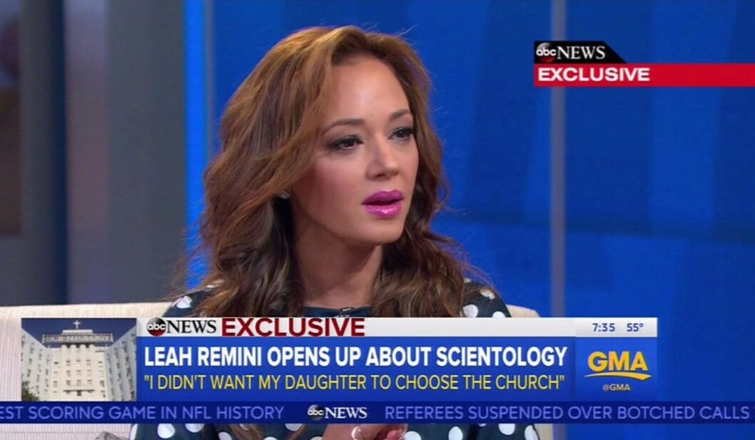 Leah Remini. Leah Remini är en före detta scientolog.