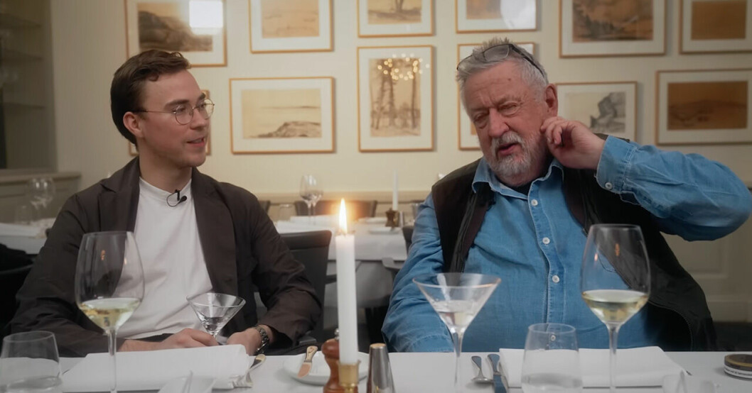 Leif GW Persson och youtubern David Kringlund.