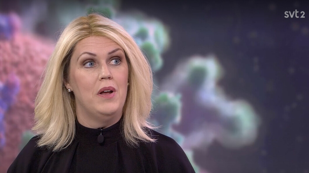 <strong>Lena Hallengren bemötte kritiken i SVT:s Aktuellt.</strong> Lena Hallengren, socialminister.