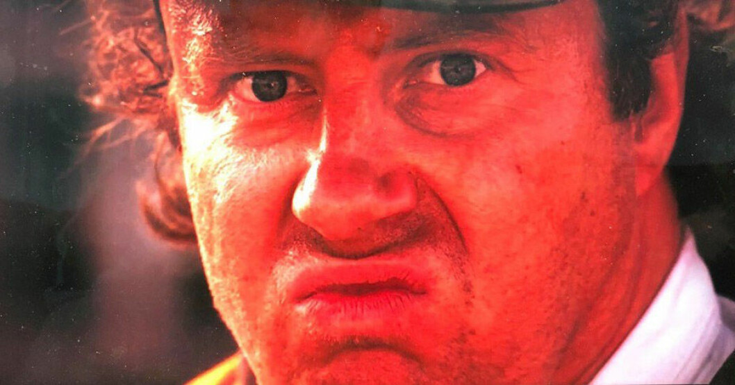 Lennart som Leif. Precis efter han skjutit Zorro. Lennart Jähkel i Jägarna.
