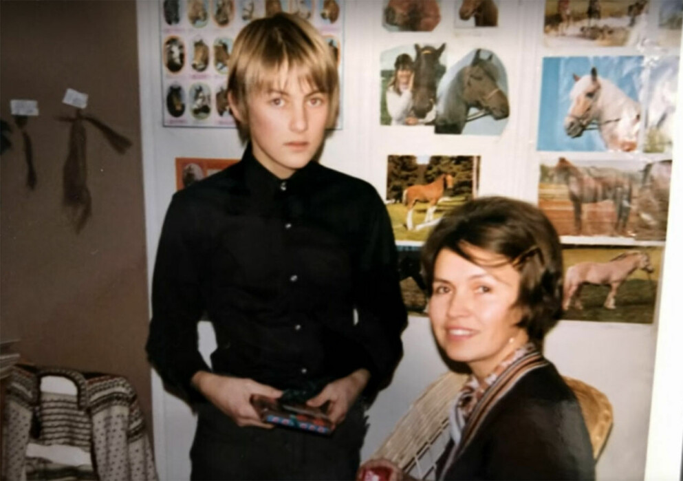 Lars med sin mamma.