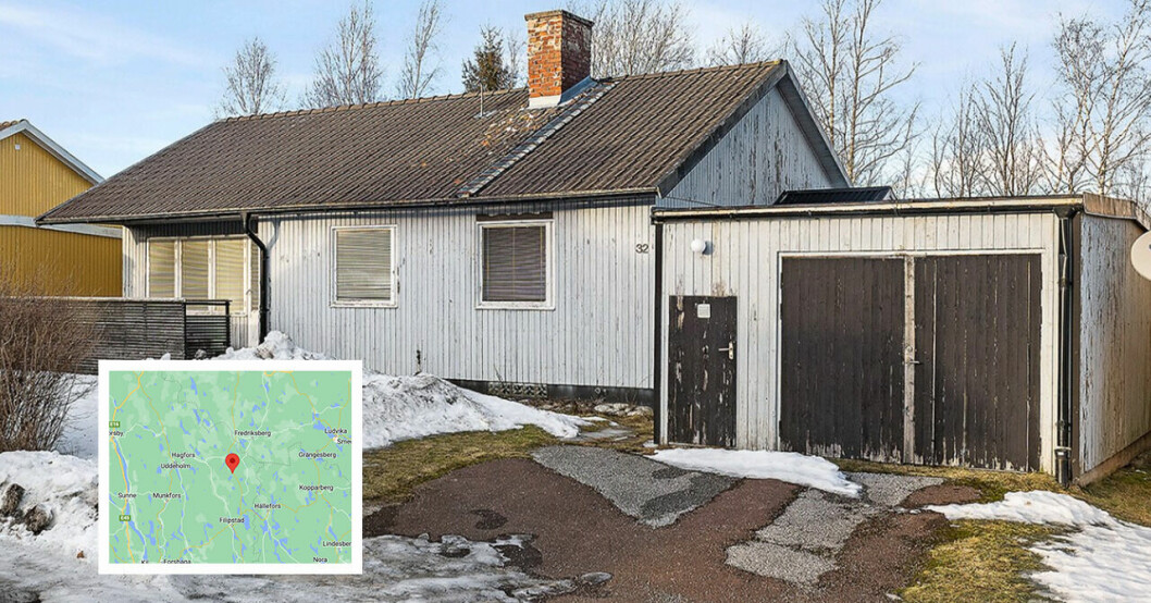 Huset i Lesjöfors är Sveriges just nu billigaste villa till försäljning.
