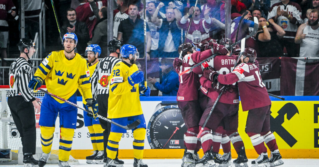Lettiskt jubel och svenskt depp i kvartsfinalen i VM. Tre Kronor-chefens försvar efter fiaskot