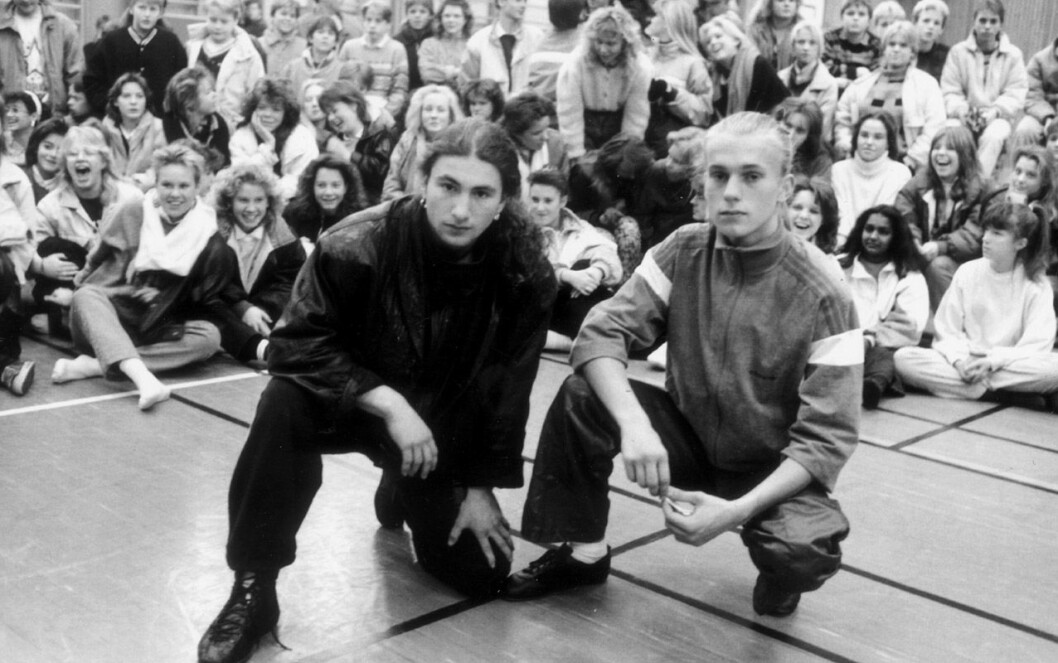 Paolo Roberto och Liam propagerade 1987 mot våld. <strong>Foto: TT.</strong> Paolo Roberto och Liam propagerade 1987 mot våld.