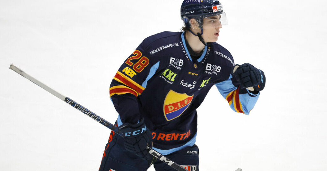 Liam Öhgren blev tvåmålsskytt. Arkivbild. Djurgården utan stjärnor bortaslog Björklöven