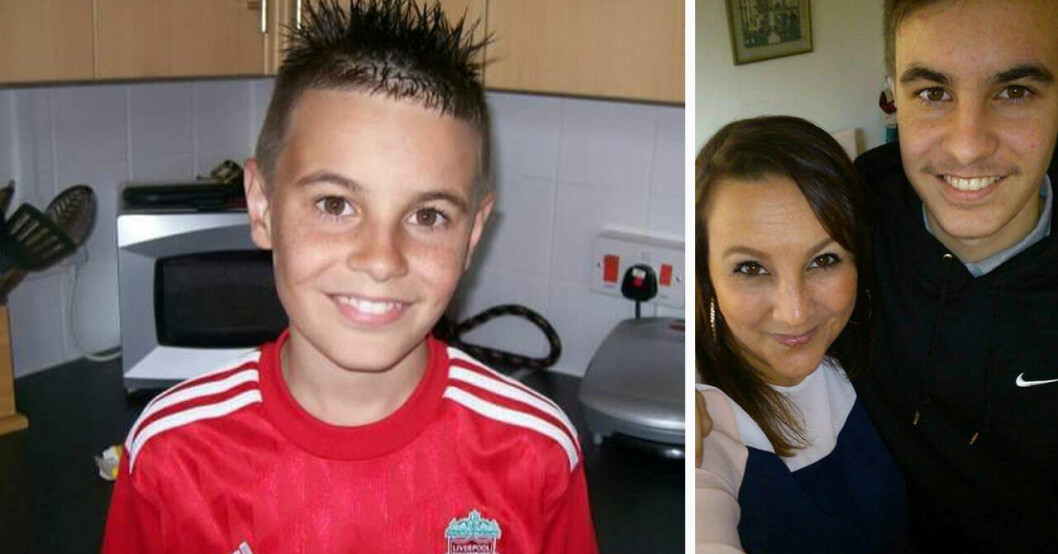 Liam och mamma Vicky.
